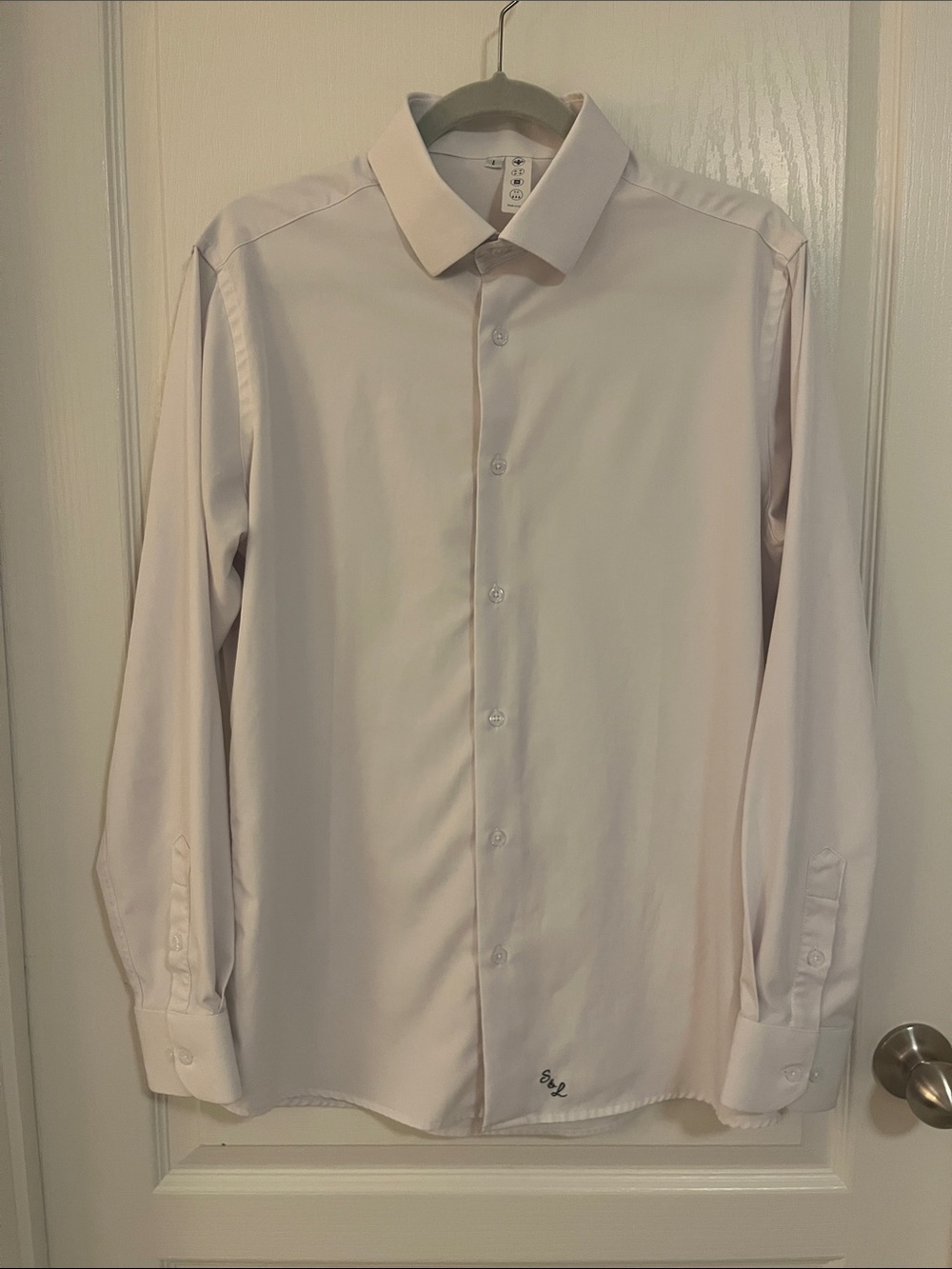 State And Liberty White Men’s Dress Shirt Athletic Fit Large